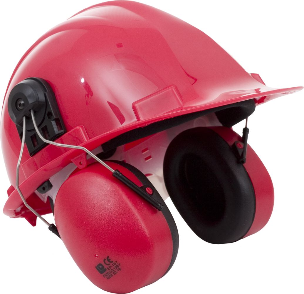 Proforce Helmet Mounted Classicmuff Red B Ep03 Ept Workwear