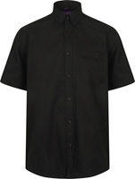 Henbury Mens Wicking Anti-Bac Short Sleeve Shirt 