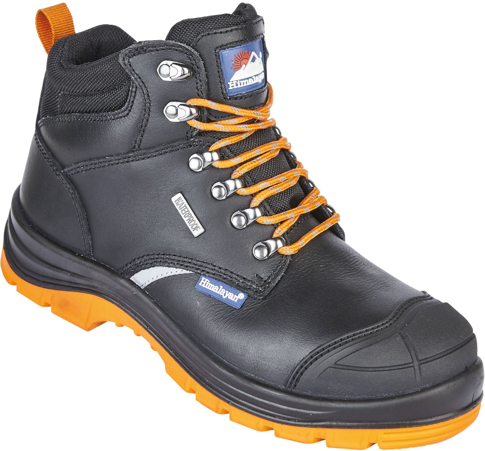 Himalayan Black Leather Reflecto Waterproof Safety Boot | 5402 | EPT ...